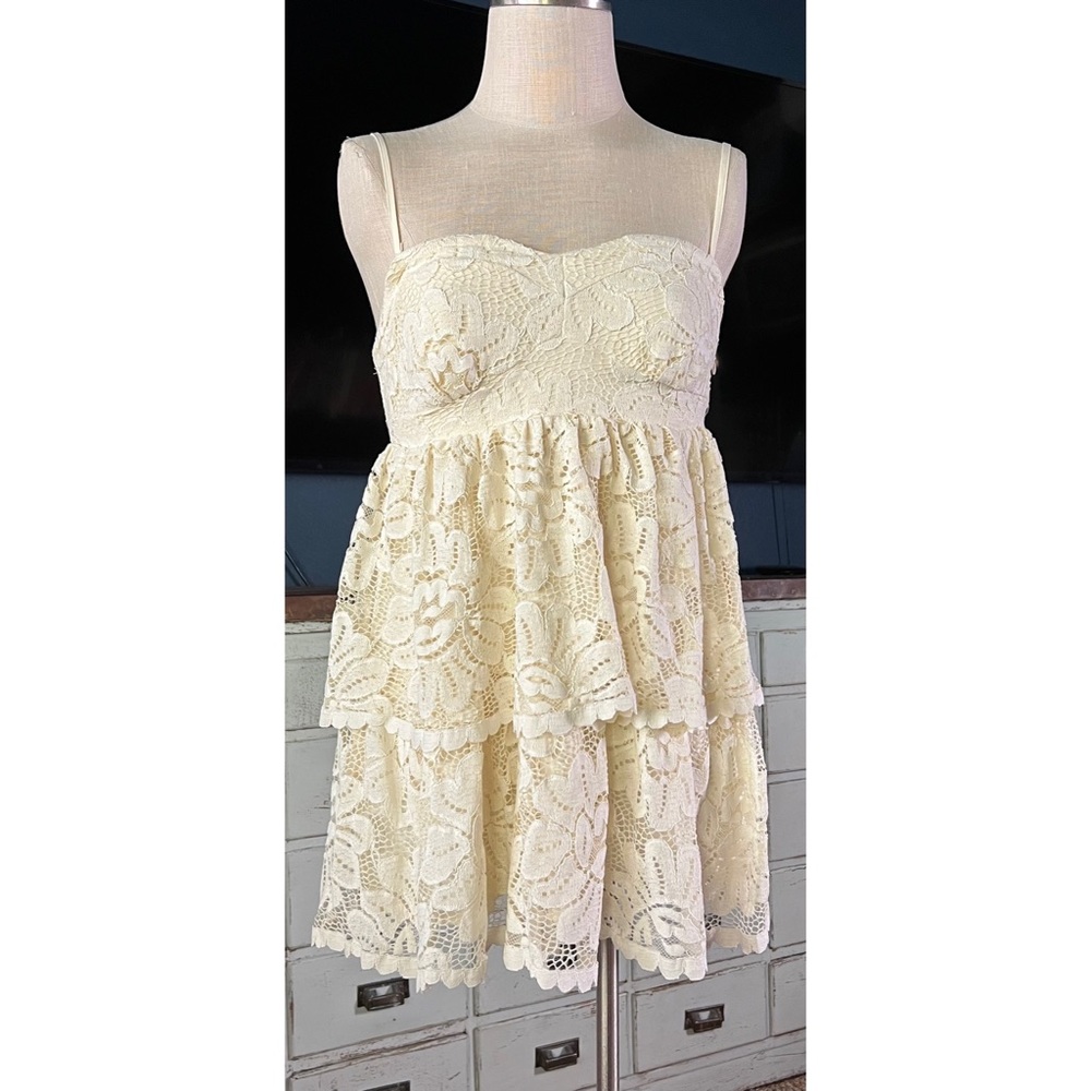Anthropologie Maeve Lace Mini Dress M